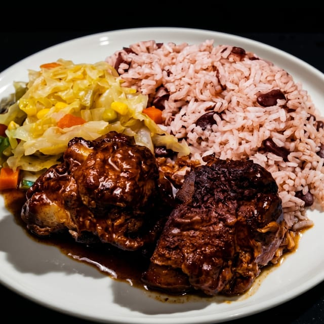 Stew Chicken Dinner.